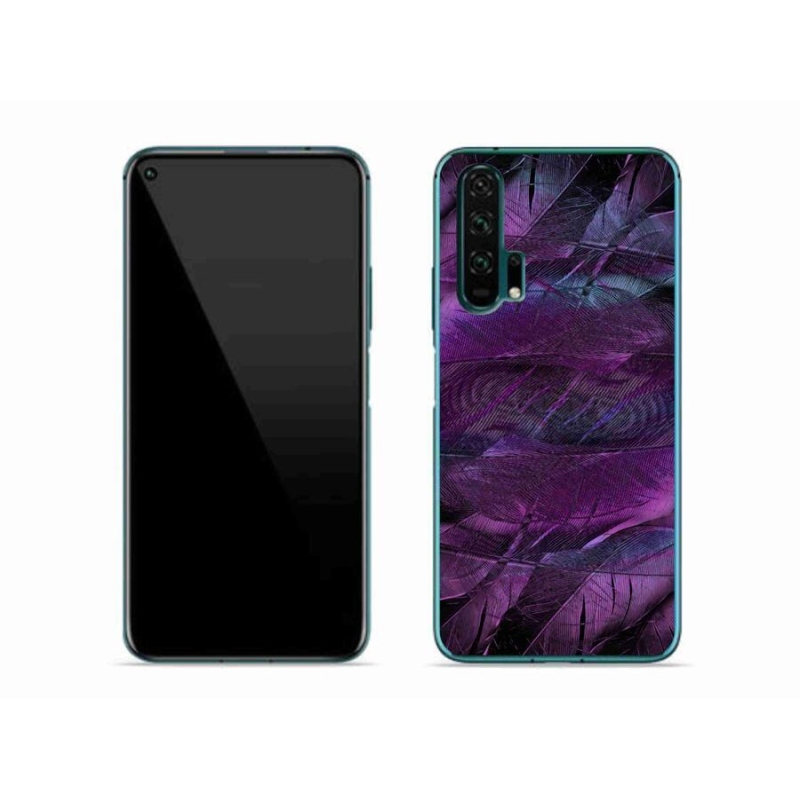 Gelový kryt mmCase na mobil Honor 20 Pro - fialová pírka