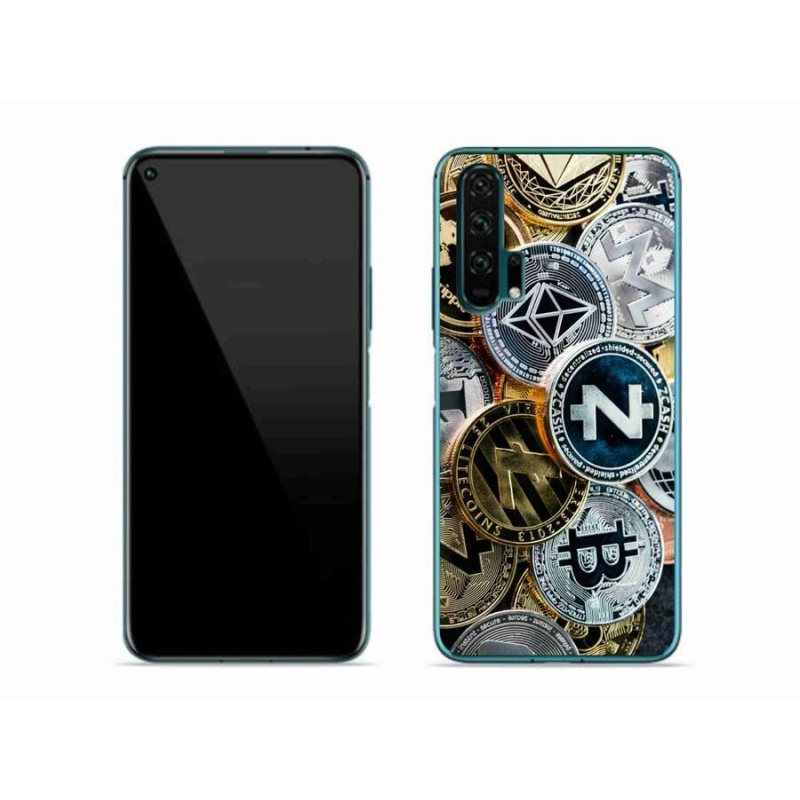 Gelový kryt mmCase na mobil Honor 20 Pro - kryptoměny