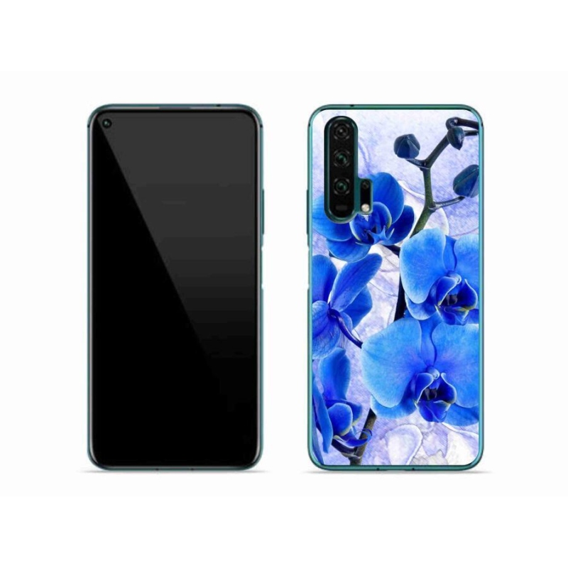 Gelový kryt mmCase na mobil Honor 20 Pro - modré květy
