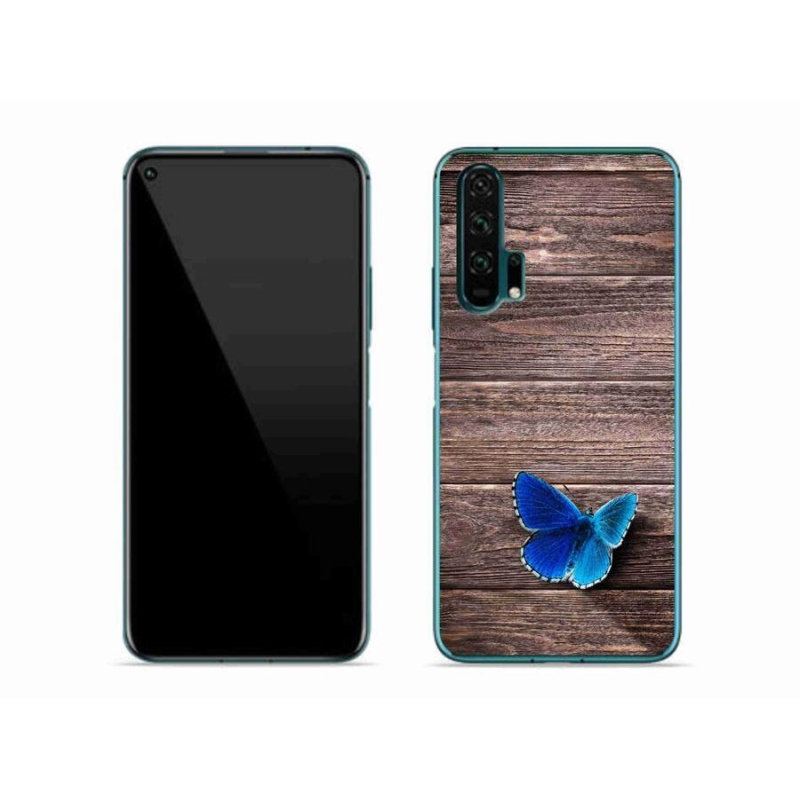 Gelový kryt mmCase na mobil Honor 20 Pro - modrý motýl 1
