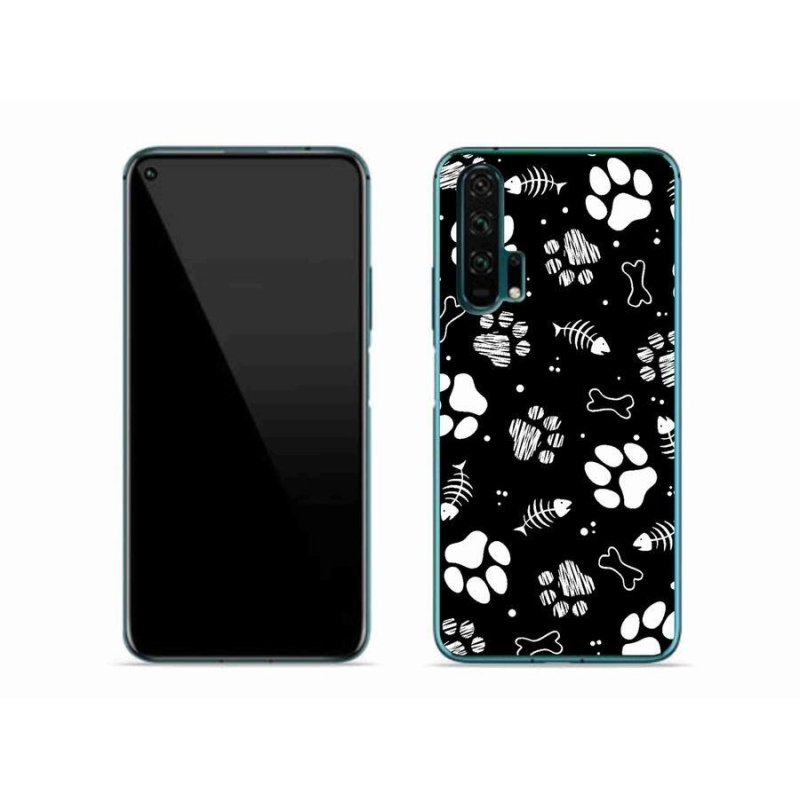 Gelový kryt mmCase na mobil Honor 20 Pro - psí tlapky
