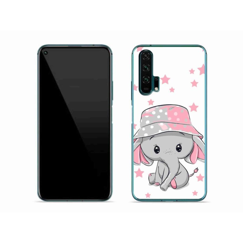 Gelový kryt mmCase na mobil Honor 20 Pro - růžový slon