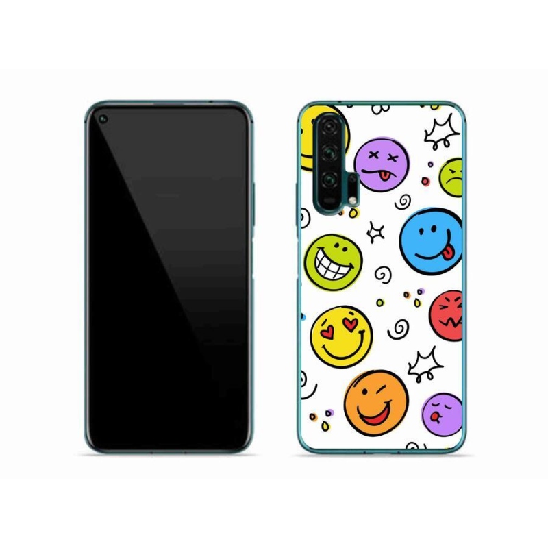 Gelový kryt mmCase na mobil Honor 20 Pro - smajlíci