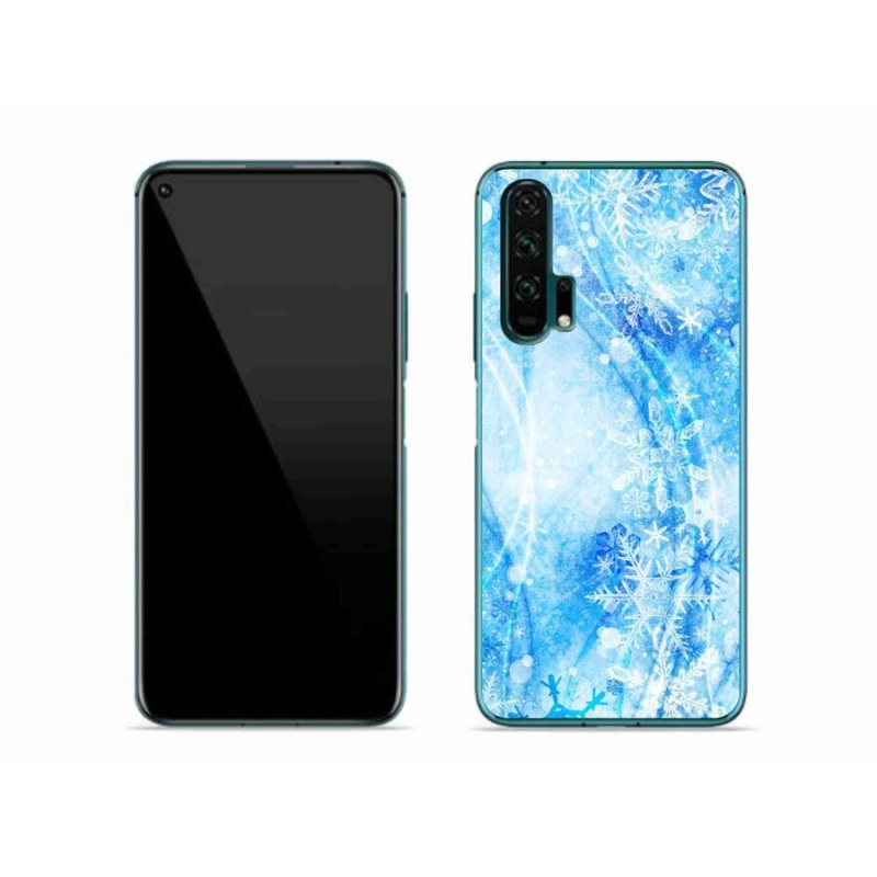 Gelový kryt mmCase na mobil Honor 20 Pro - sněhové vločky