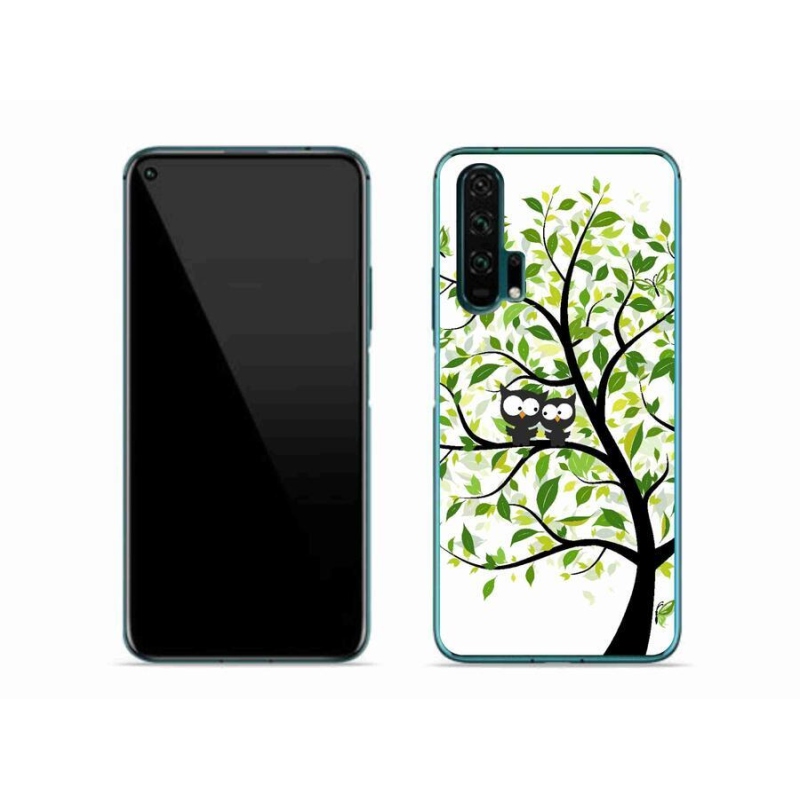 Gelový kryt mmCase na mobil Honor 20 Pro - sovičky na stromě