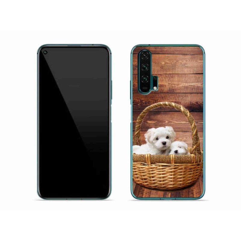 Gelový kryt mmCase na mobil Honor 20 Pro - štěňátka
