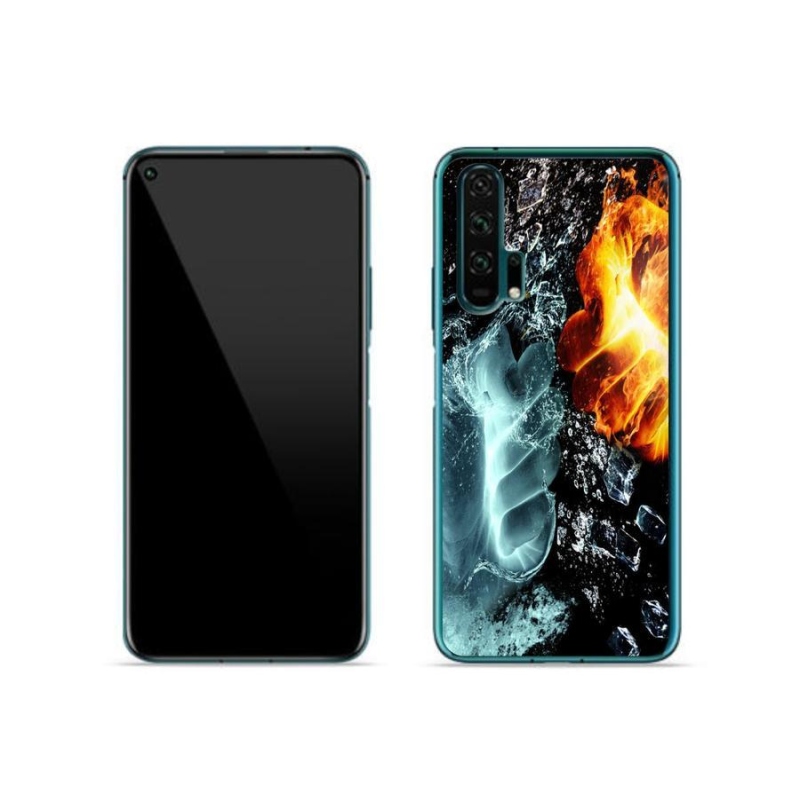 Gelový kryt mmCase na mobil Honor 20 Pro - voda a oheň