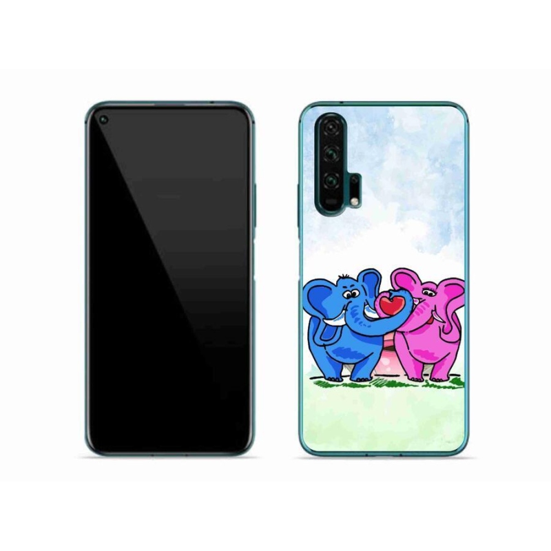 Gelový kryt mmCase na mobil Honor 20 Pro - zamilovaní sloni