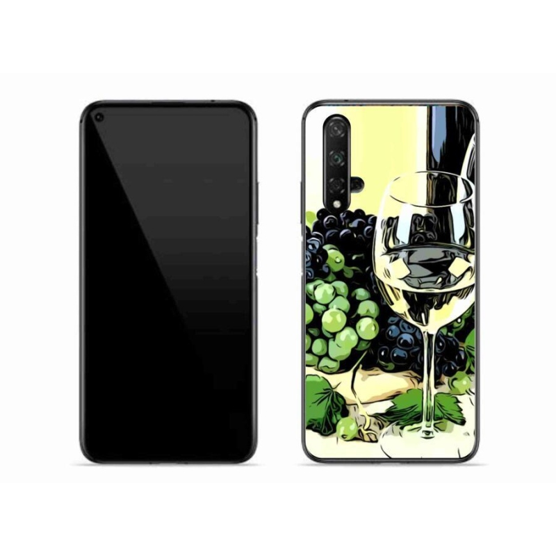 Gelový kryt mmCase na mobil Honor 20 - sklenka vína