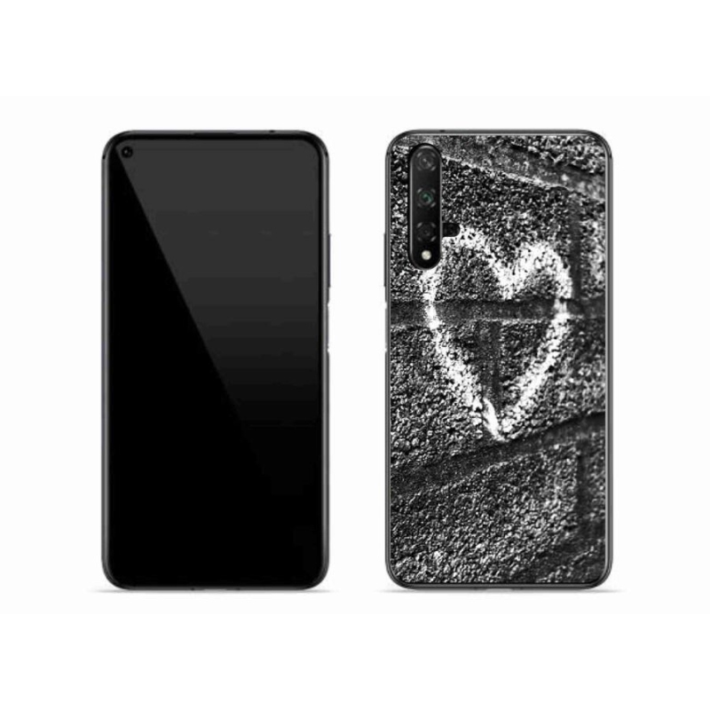 Gelový kryt mmCase na mobil Honor 20 - srdce na zdi
