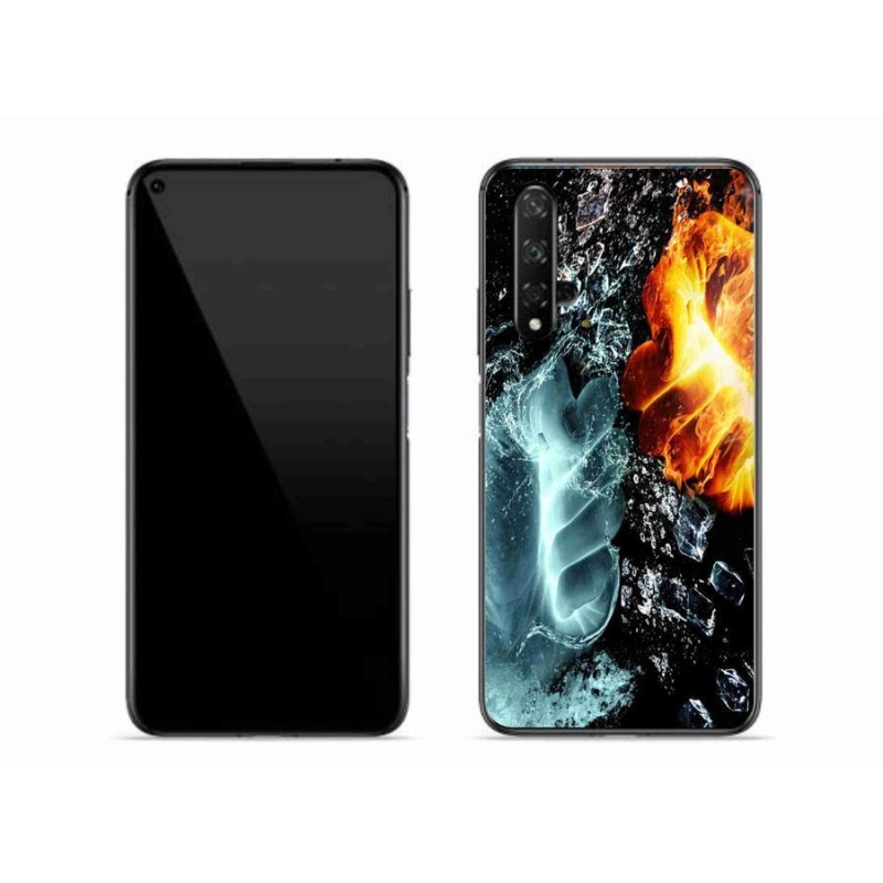 Gelový kryt mmCase na mobil Honor 20 - voda a oheň