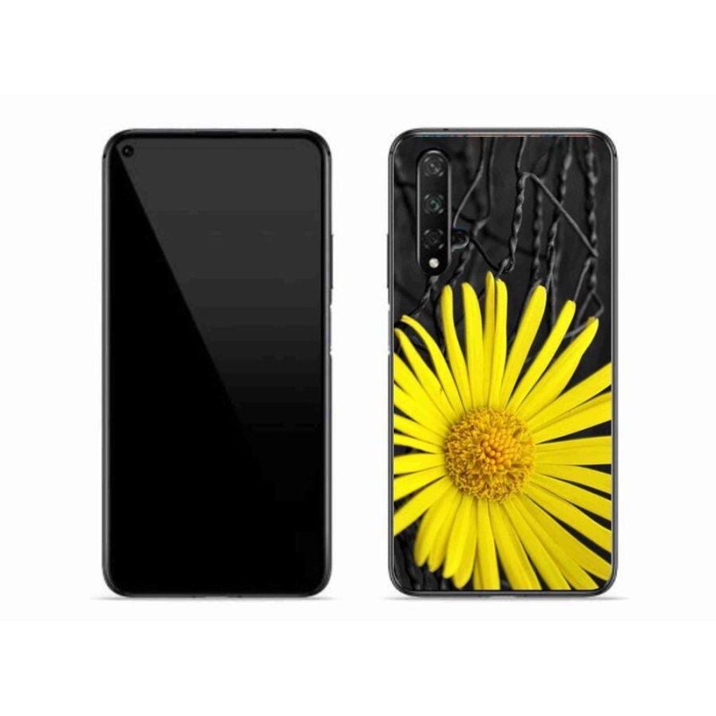 Gelový kryt mmCase na mobil Honor 20 - žlutá květina