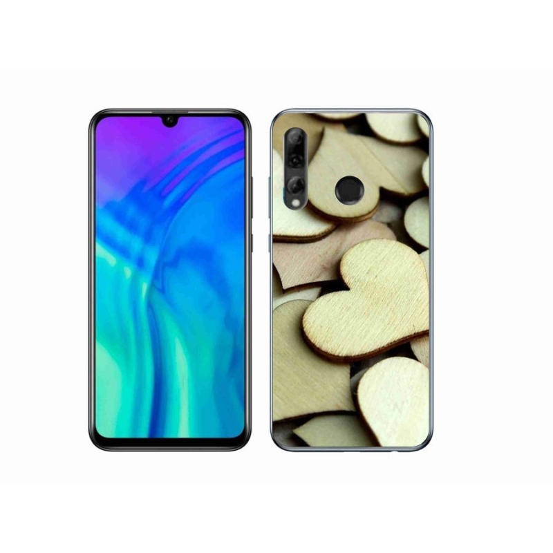 Gelový kryt mmCase na mobil Honor 20e - dřevěná srdíčka