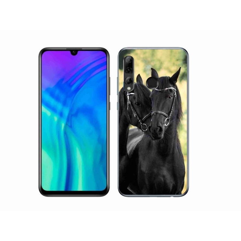 Gelový kryt mmCase na mobil Honor 20e - dva černí koně