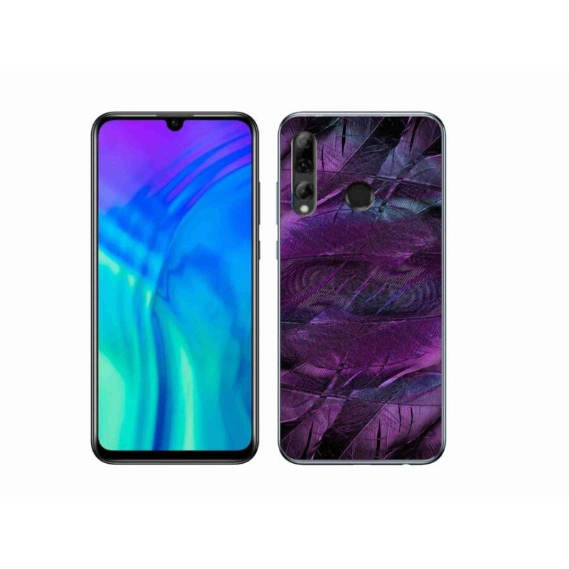 Gelový kryt mmCase na mobil Honor 20e - fialová pírka