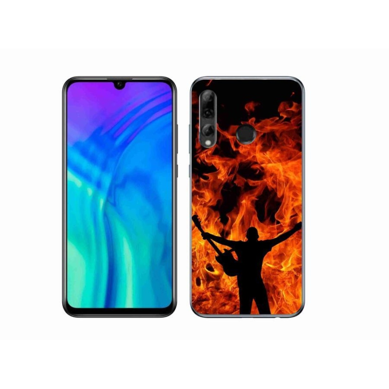 Gelový kryt mmCase na mobil Honor 20e - muzikant a oheň