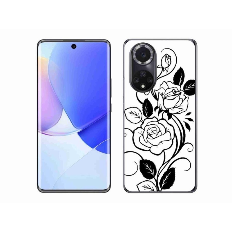 Gelový kryt mmCase na mobil Honor 50 - černobílá růže