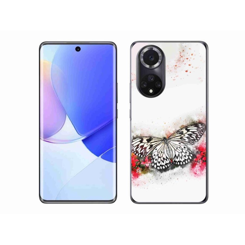 Gelový kryt mmCase na mobil Honor 50 - černobílý motýl