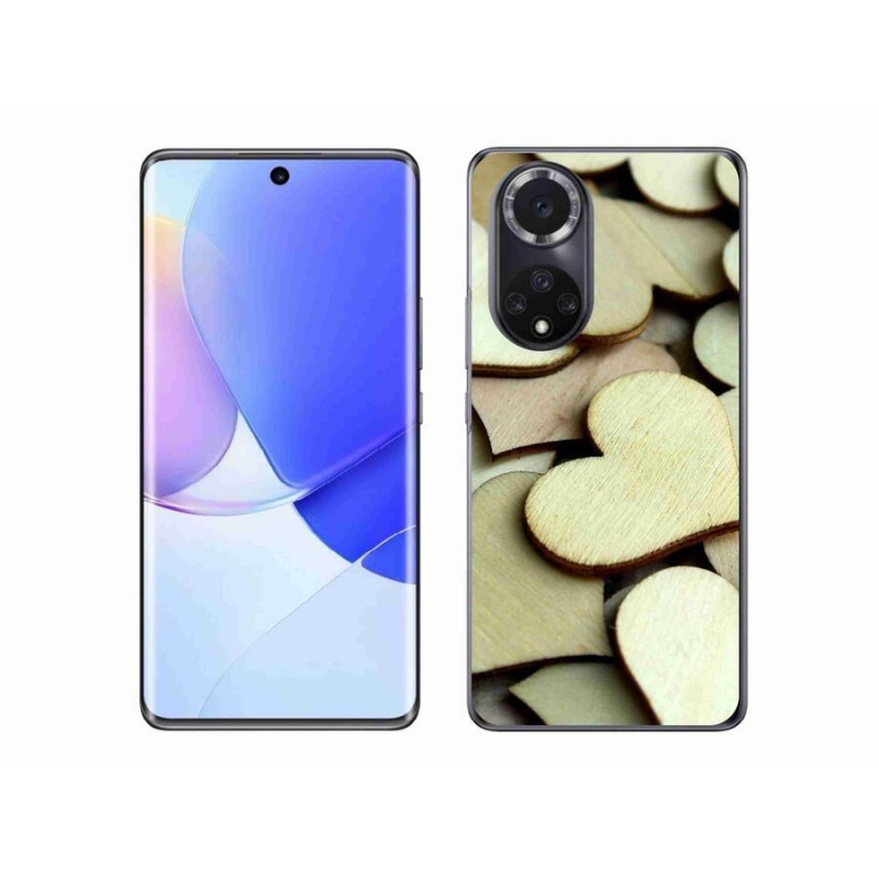 Gelový kryt mmCase na mobil Honor 50 - dřevěná srdíčka
