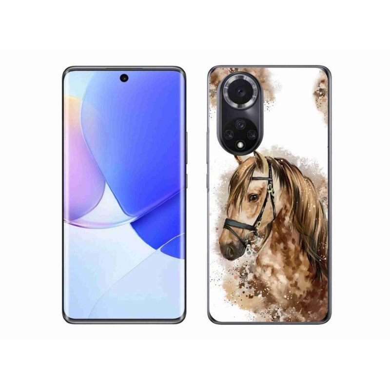 Gelový kryt mmCase na mobil Honor 50 - hnědý kreslený kůň