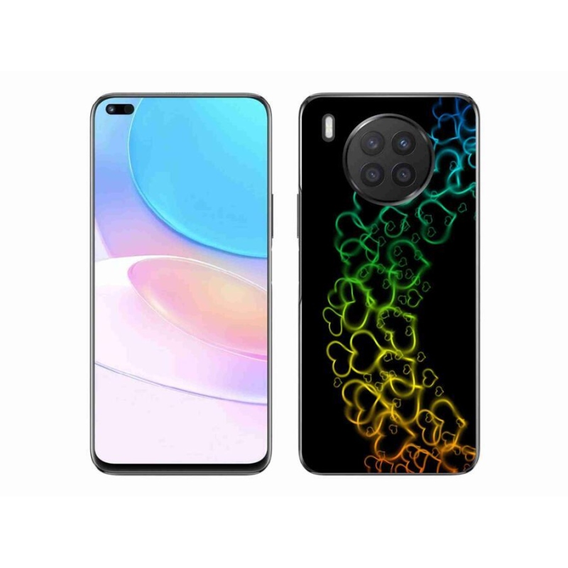 Gelový kryt mmCase na mobil Honor 50 Lite - barevná srdíčka