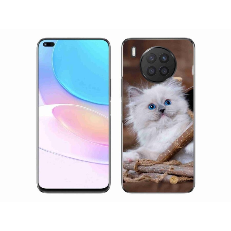 Gelový kryt mmCase na mobil Honor 50 Lite - bílé kotě