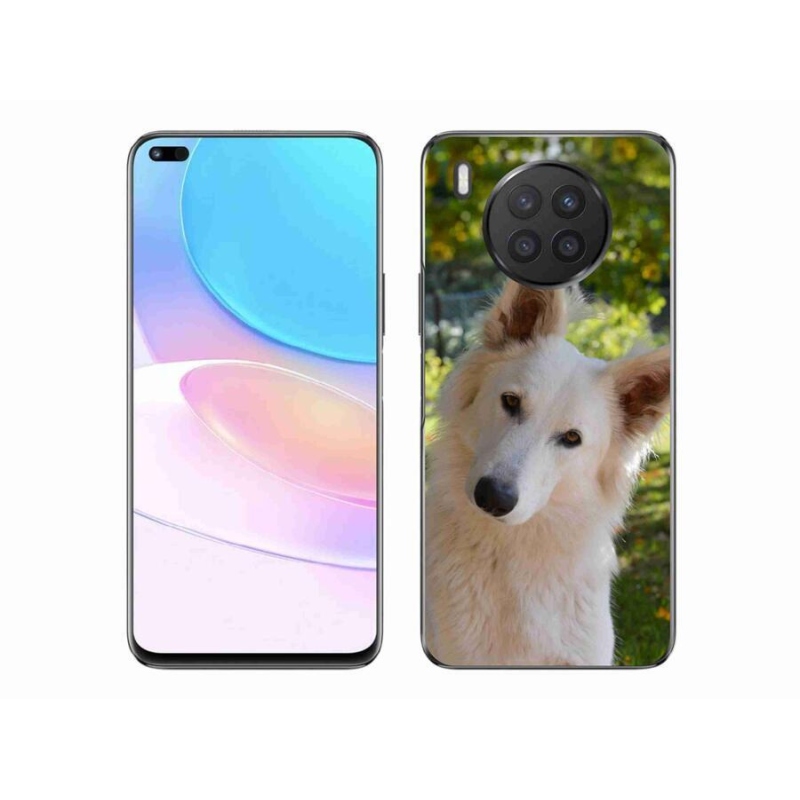 Gelový kryt mmCase na mobil Honor 50 Lite - bílý švýcarský ovčák 1