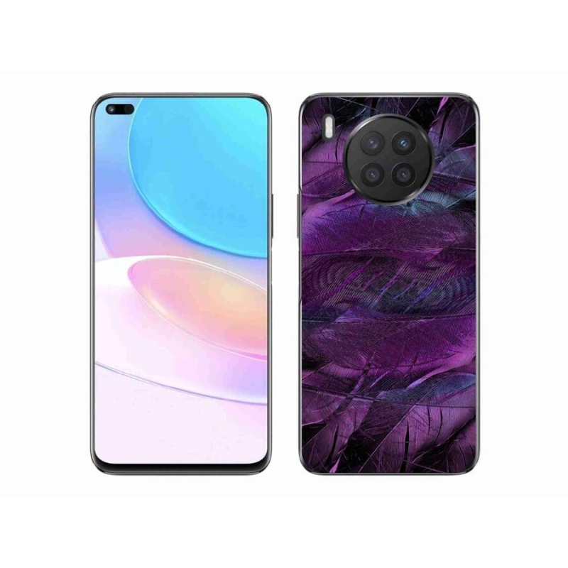 Gelový kryt mmCase na mobil Honor 50 Lite - fialová pírka