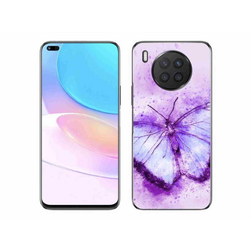 Gelový kryt mmCase na mobil Honor 50 Lite - fialový motýl
