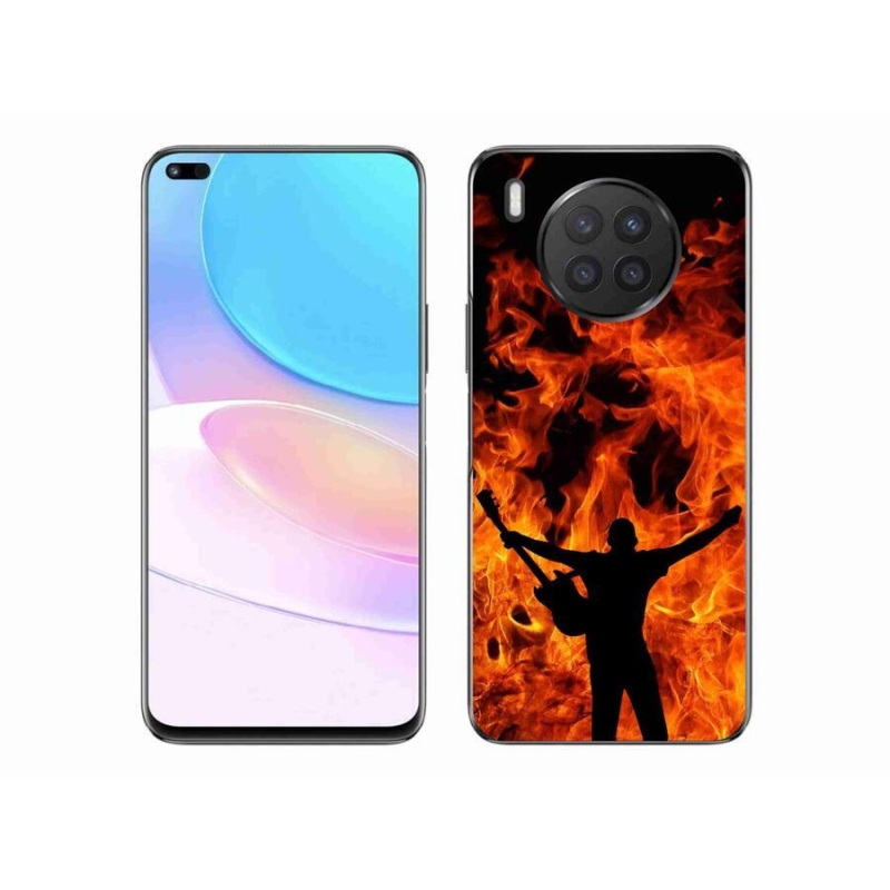 Gelový kryt mmCase na mobil Honor 50 Lite - muzikant a oheň