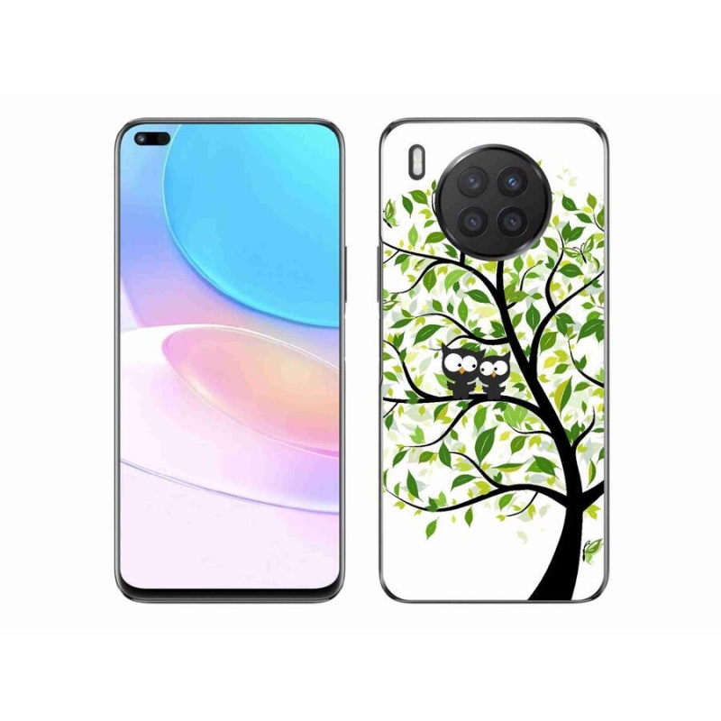Gelový kryt mmCase na mobil Honor 50 Lite - sovičky na stromě