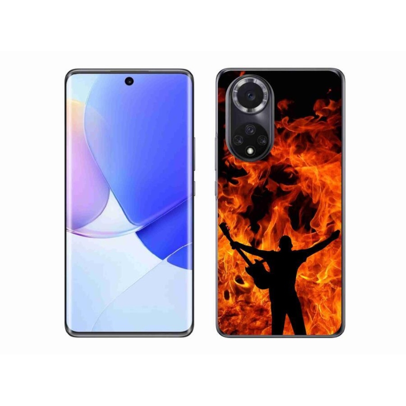Gelový kryt mmCase na mobil Honor 50 - muzikant a oheň