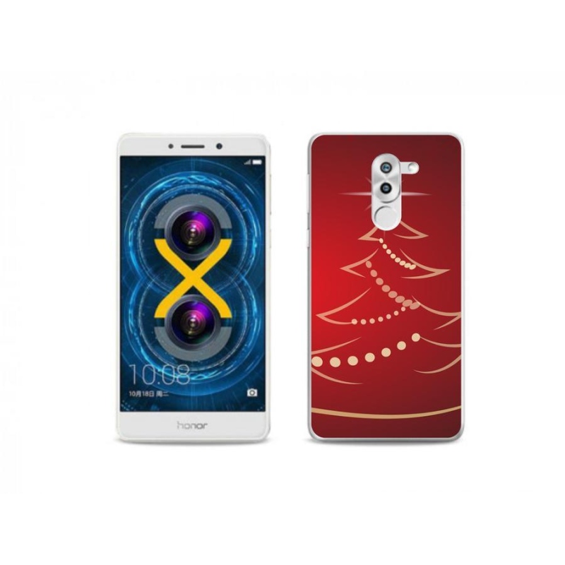Gelový kryt mmCase na mobil Honor 6X - kreslený vánoční stromek
