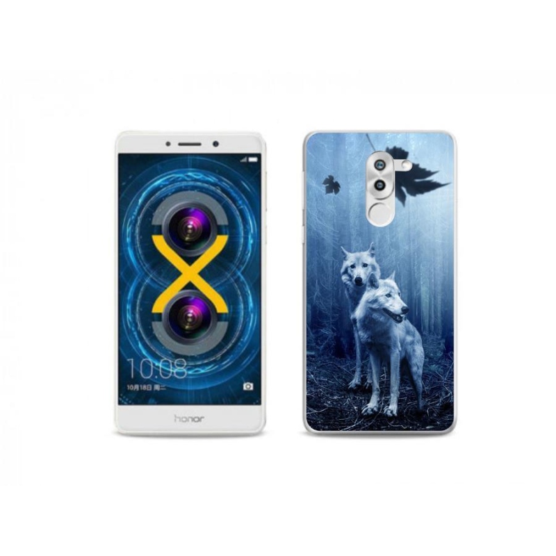 Gelový kryt mmCase na mobil Honor 6X - vlci v lese