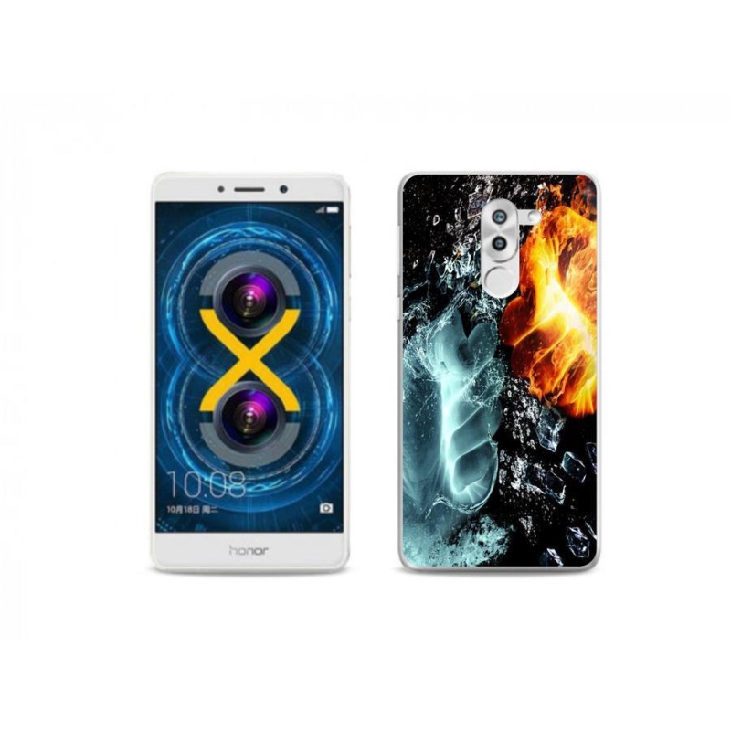 Gelový kryt mmCase na mobil Honor 6X - voda a oheň