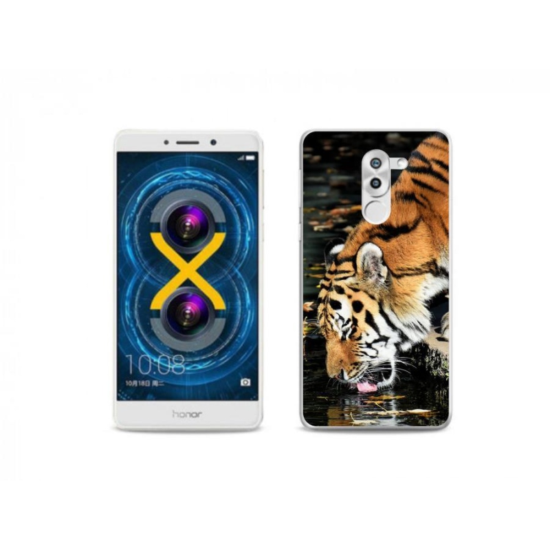 Gelový kryt mmCase na mobil Honor 6X - žíznivý tygr