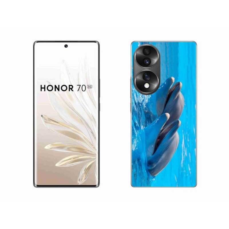 Gelový kryt mmCase na mobil Honor 70 - delfíni