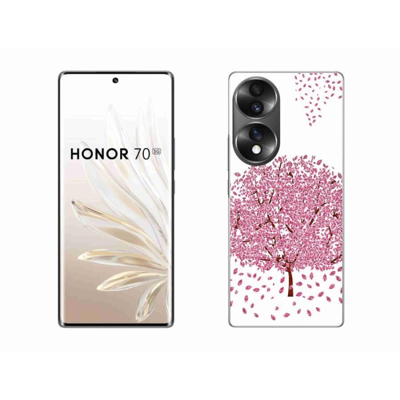 Gelový kryt mmCase na mobil Honor 70 - kreslený strom s listy