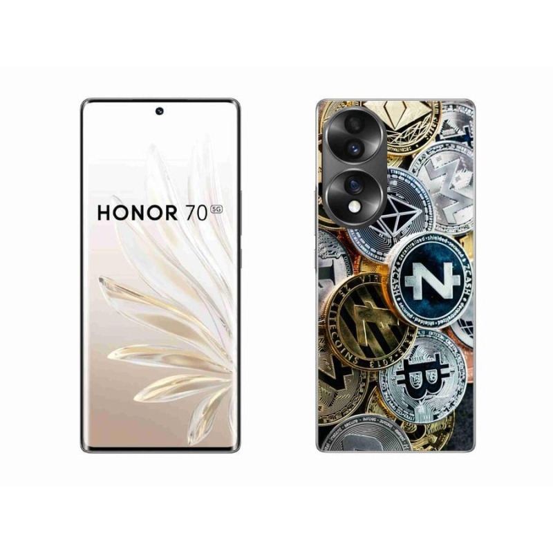 Gelový kryt mmCase na mobil Honor 70 - kryptoměny