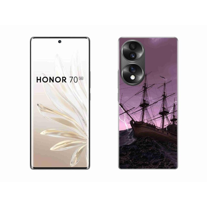 Gelový kryt mmCase na mobil Honor 70 - loď v bouři