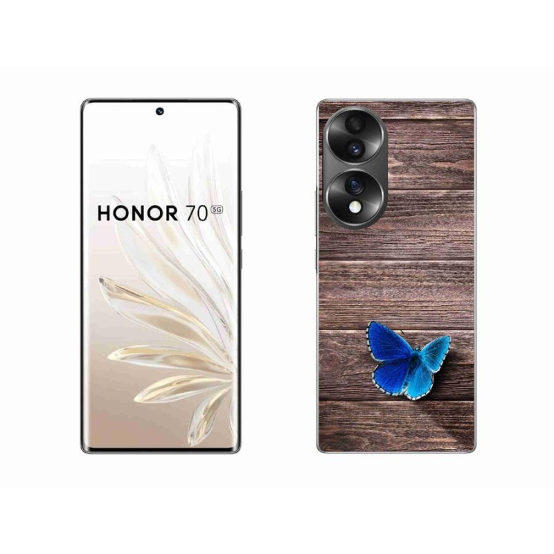 Gelový kryt mmCase na mobil Honor 70 - modrý motýl 1