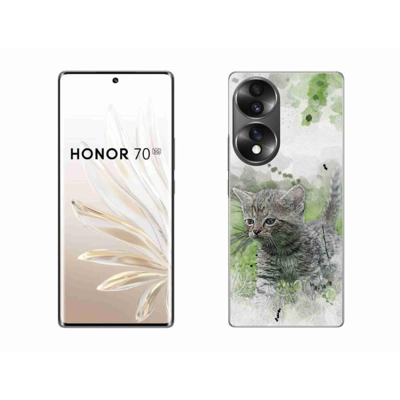 Gelový kryt mmCase na mobil Honor 70 - roztomilé kotě 1