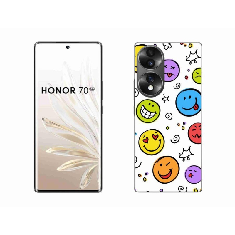 Gelový kryt mmCase na mobil Honor 70 - smajlíci