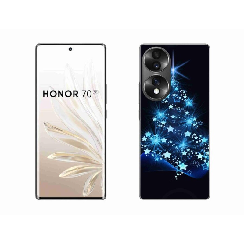 Gelový kryt mmCase na mobil Honor 70 - vánoční stromek
