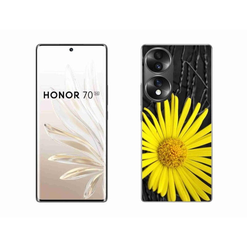 Gelový kryt mmCase na mobil Honor 70 - žlutá květina