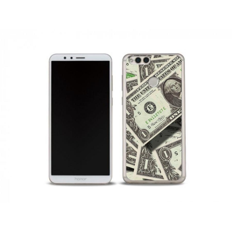 Gelový kryt mmCase na mobil Honor 7X - americký dolar