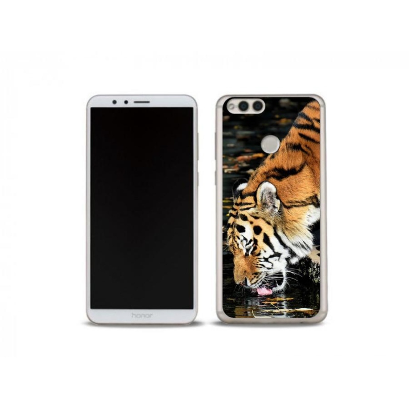 Gelový kryt mmCase na mobil Honor 7X - žíznivý tygr