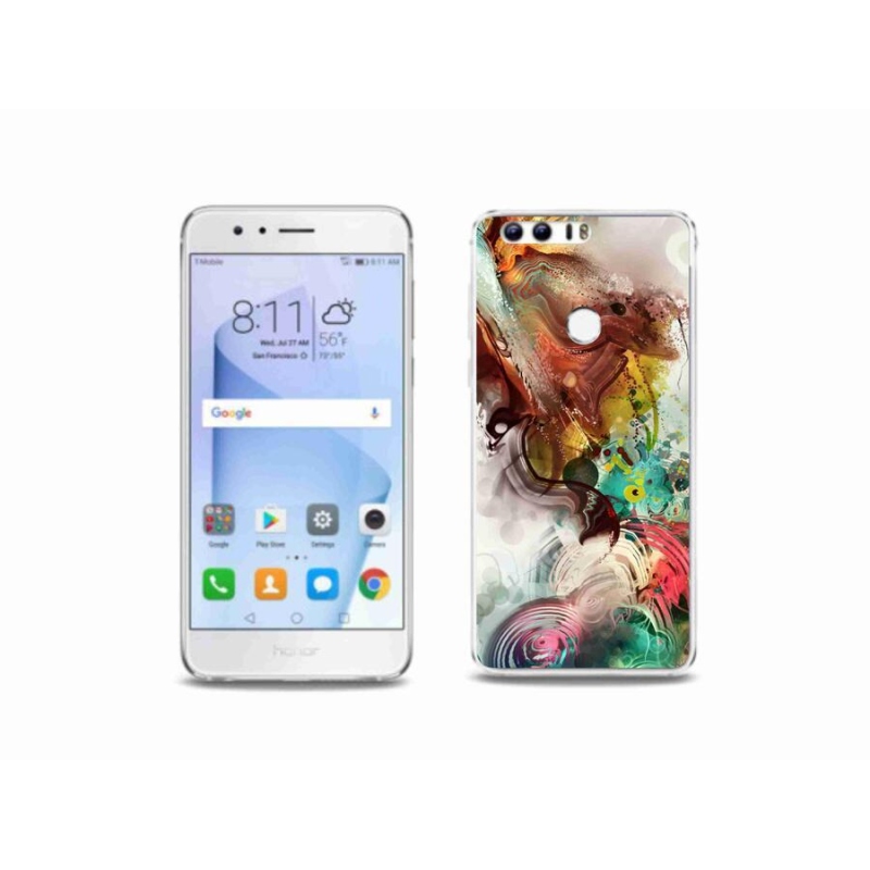 Gelový kryt mmCase na mobil Honor 8 - abstrakt 1