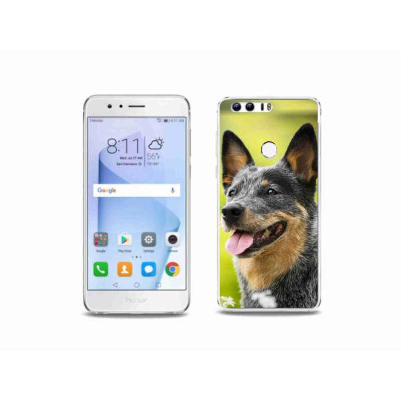 Gelový kryt mmCase na mobil Honor 8 - australský honácký pes