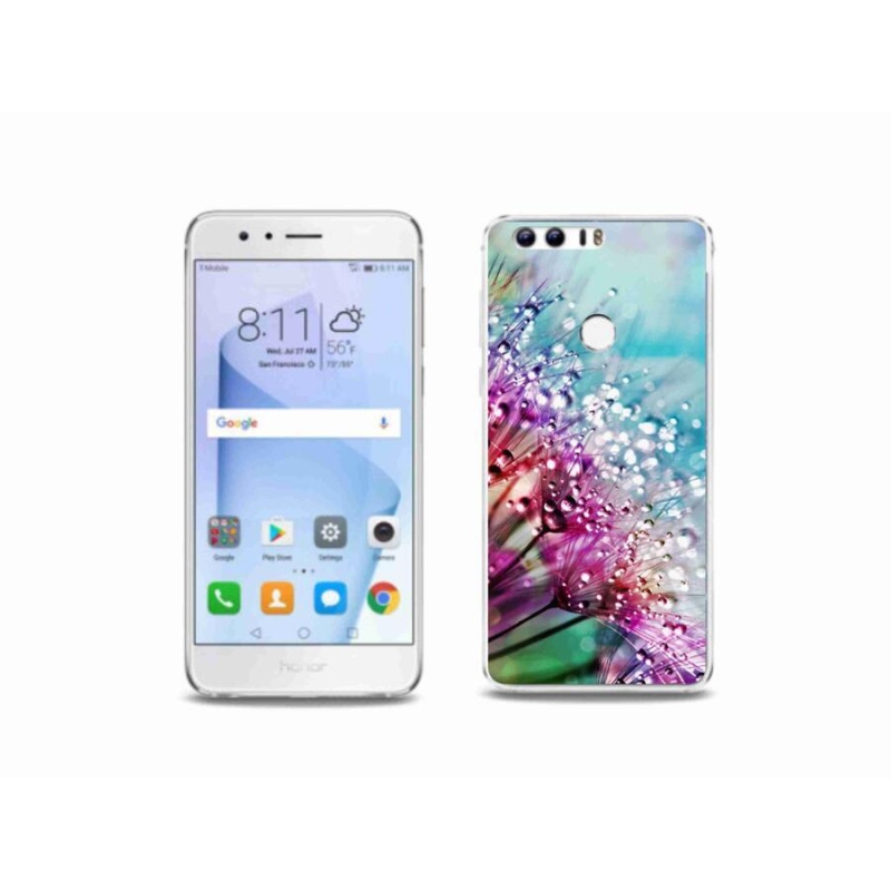 Gelový kryt mmCase na mobil Honor 8 - barevné květy